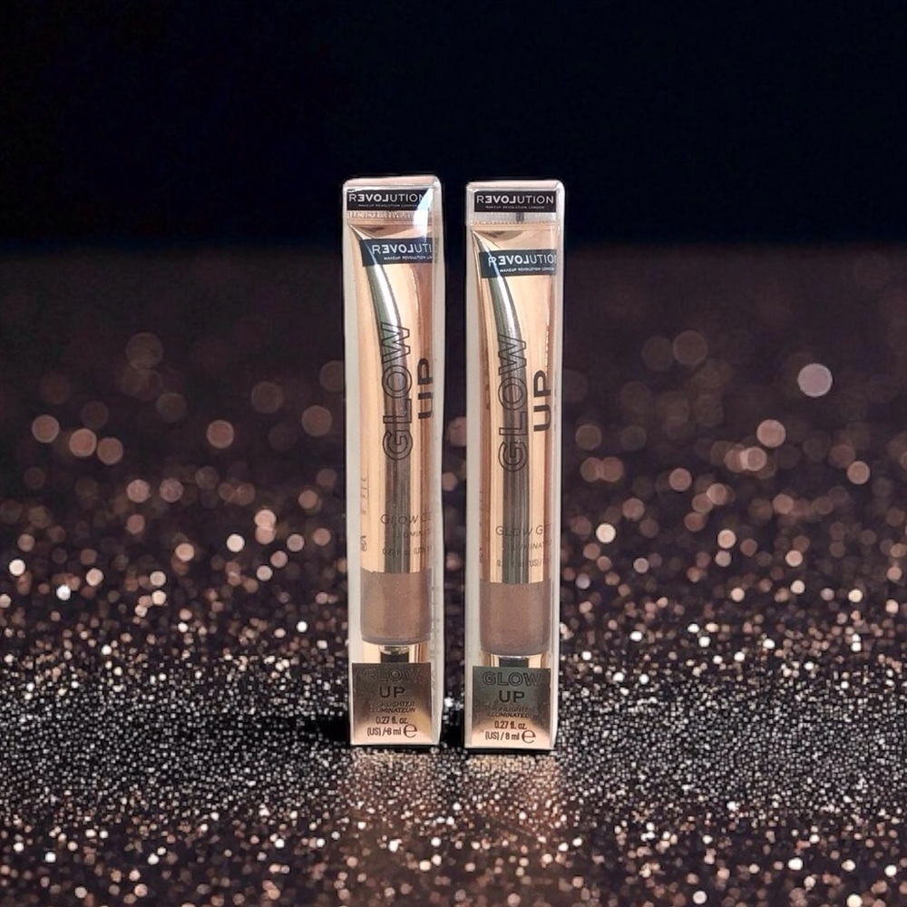 2 Pack Relove by Revolution Glow Up Liquid Highlighter- Glow Getta